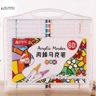 

ODEMEI ACRYLIC MARKER SET SPIDOL AKRILIK 60 WARNA M6128-60 Termurah