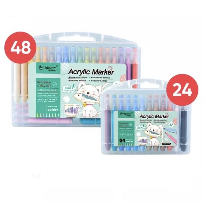 

Giorgione Acrylic Marker Set Spidol Akrilik Macaron 12/24/36/48 Pastel Termurah