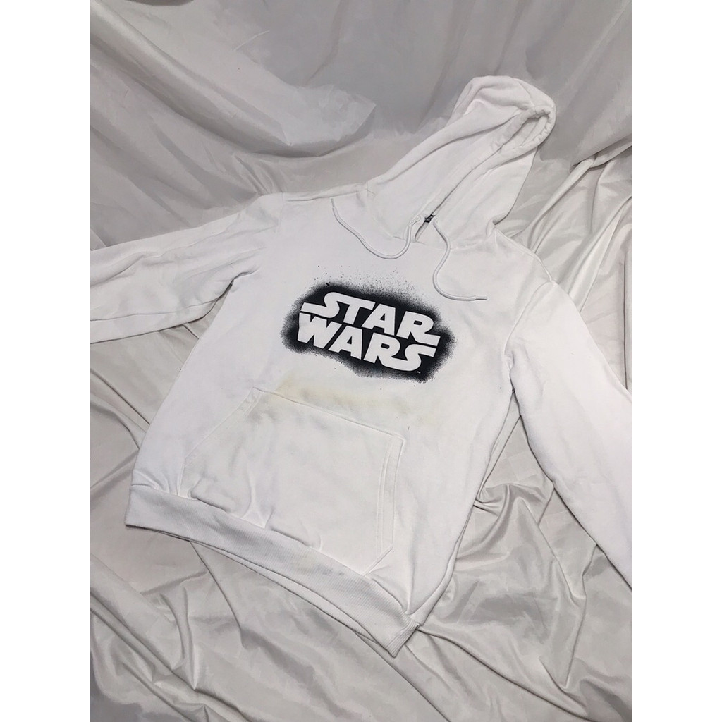 (Atasan/Sweatshirt) Starwars Hoodie - White | Preloved | 2nd | Seken | Laki-Laki/Perempuan | Pakaian