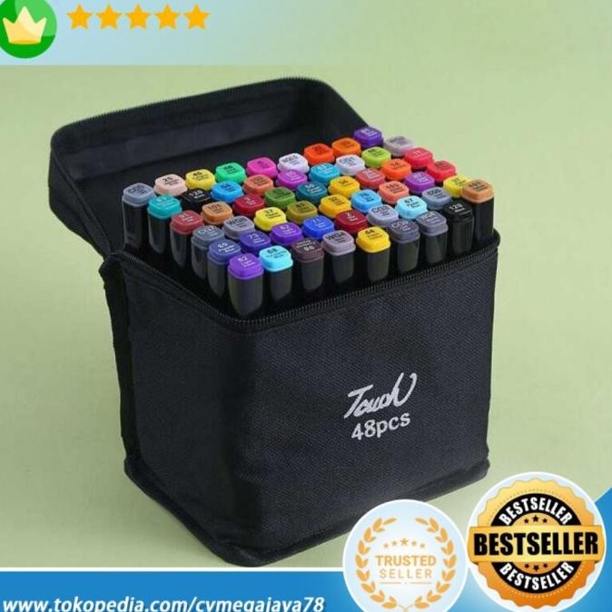 

Brush Pen Set Spidol Colour Dual Tip With Bag Termurah