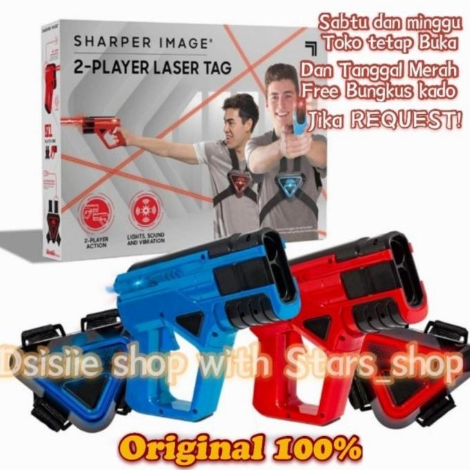 Sharper Imager Laser Tag 2 Player Laser Tag Gun Blaster & Vest Armor Termurah