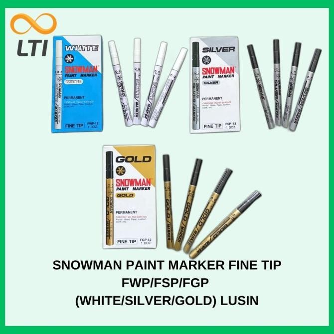 

BARU Spidol Permanent Snowman Paint Marker Fine Tip FWP FSP FGP Termurah