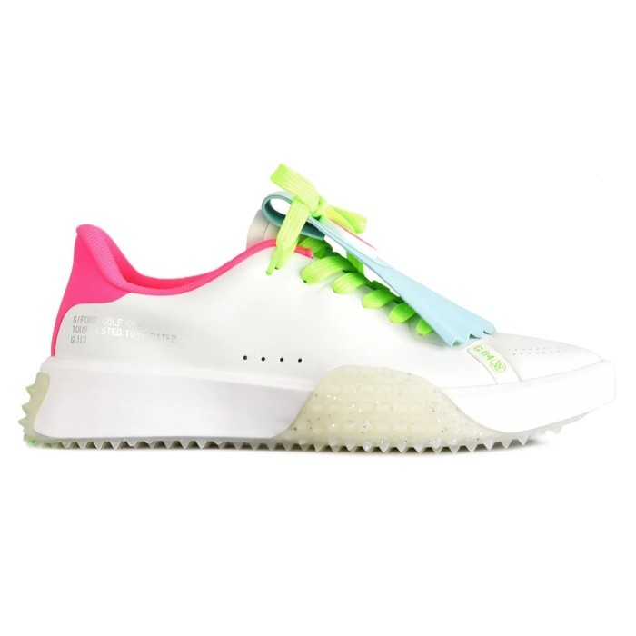 Sepatu golf Ladies Gfore Leather Kiltie Golf Shoes Snow Multi blue Women G.112
