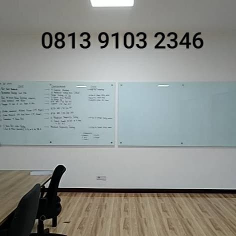 

TERBARU! Glassboard uk.120x240cm (8mm) / Papan Tulis Kaca