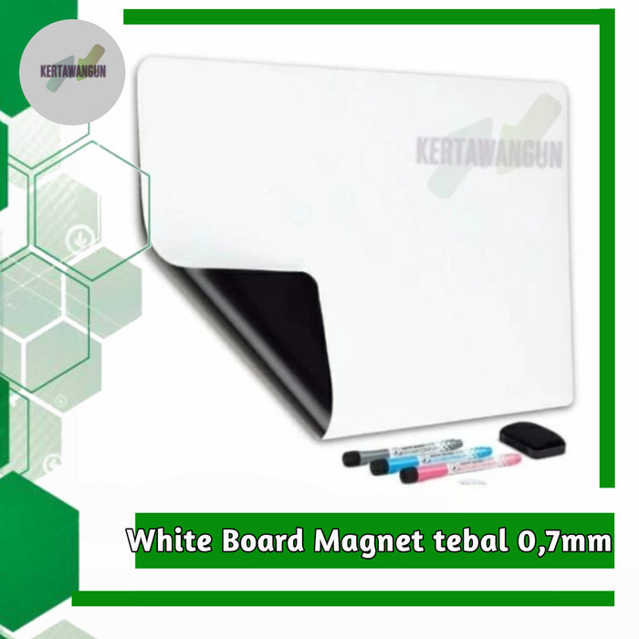 

White Board Magnet papan tulis 100x60cm tebal 0,7mm