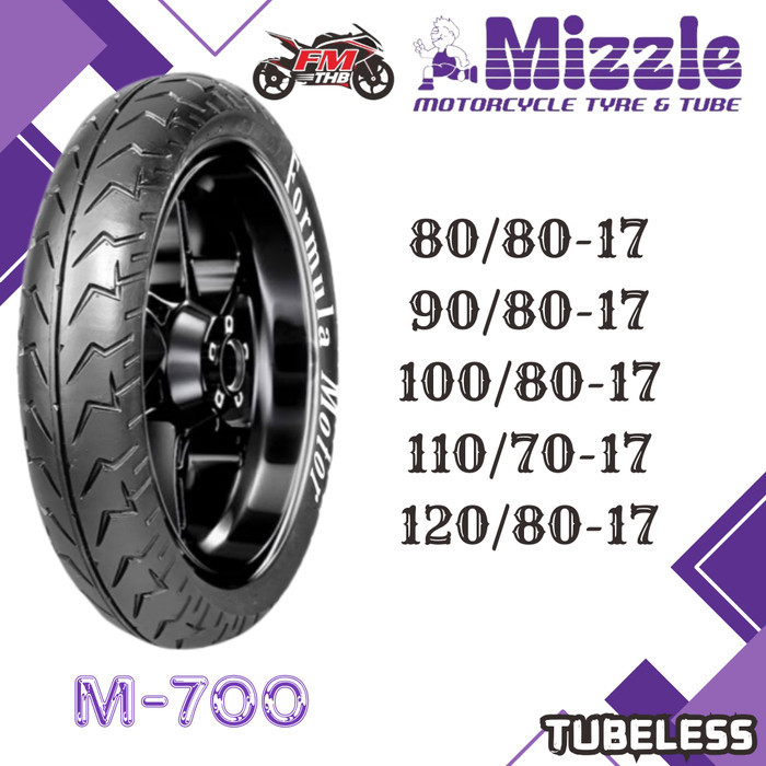 Ban Mizzle M700 Tubeless (Pilih Ukuran) - Ban Motor Ring 17 Tubles