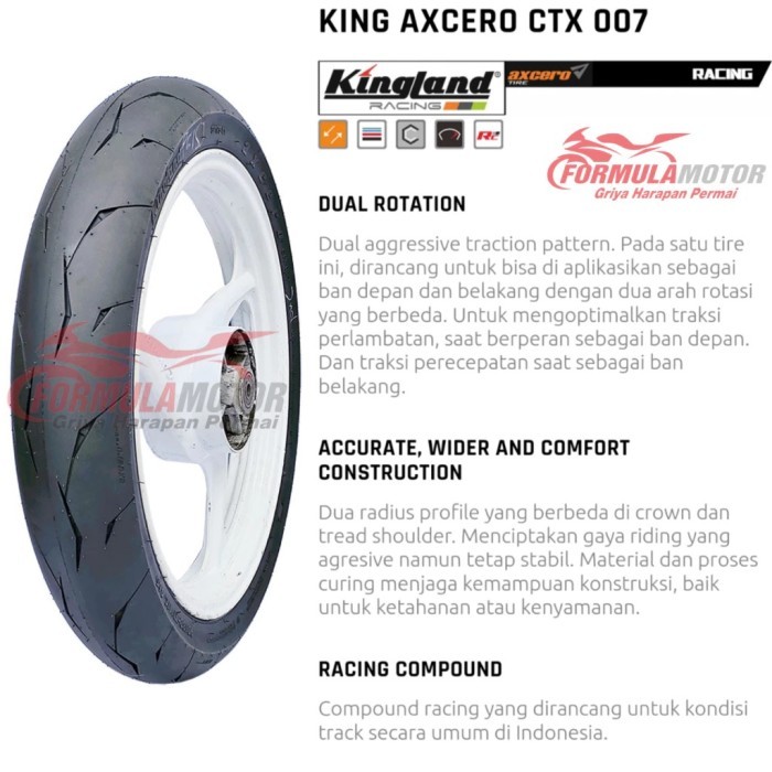 Ban Tubeless Kingland 90/80-14 - Ban Motor Kingland Ring 14 Murah