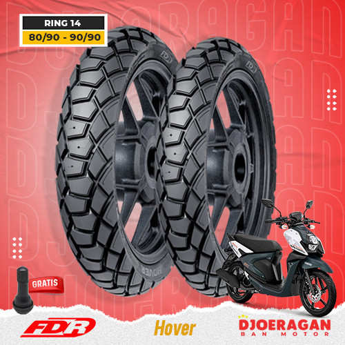 Paket Ban Motor Matic FDR HOVER 80 90 90 90 Ring 14 Tubeless X Ride