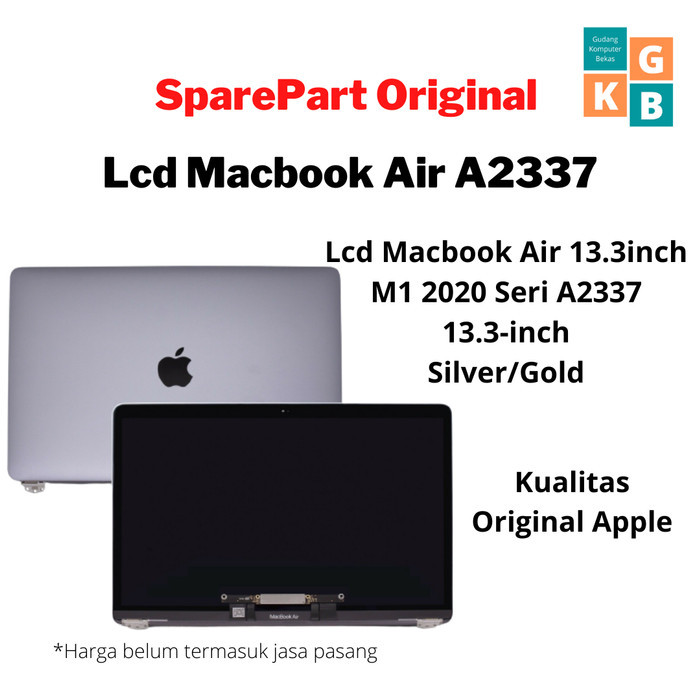 LCD Fullset Original A2337 MacBook Air M1 13.3 inch Tahun 2020