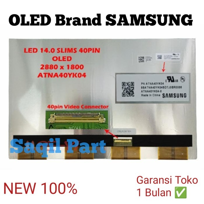 PROMO LCD Layar Asus VivoBook 14X OLED 14.0 inch 40Pin QHD 2880x1800