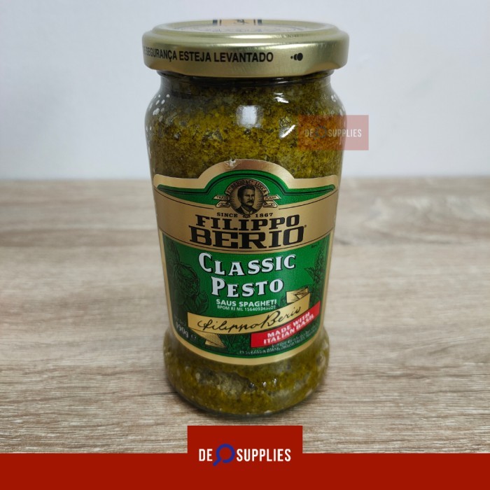 

BISA GRAB! Filippo Berio Classic Pesto 190gr - Saus Pasta Spagheti Pesto Basil