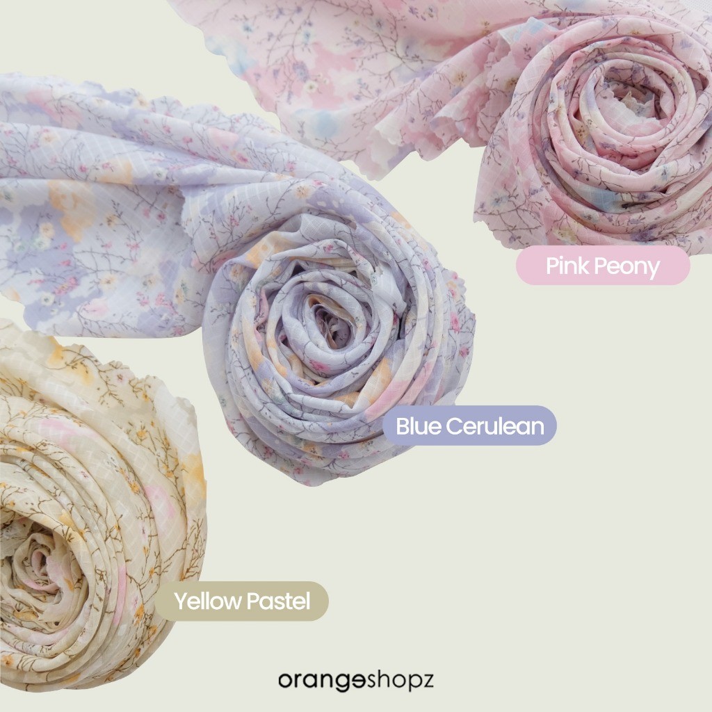 Hijab Segiempat Motif Edelweiss Ethnic Scarf by Orangeshopz