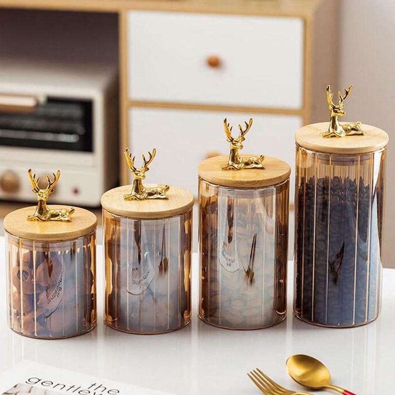 Toples Lebaran Kaca Tempat Penyimpanan Snack Mewah / Toples Kue Mewah / Toples Makanan Serbaguna