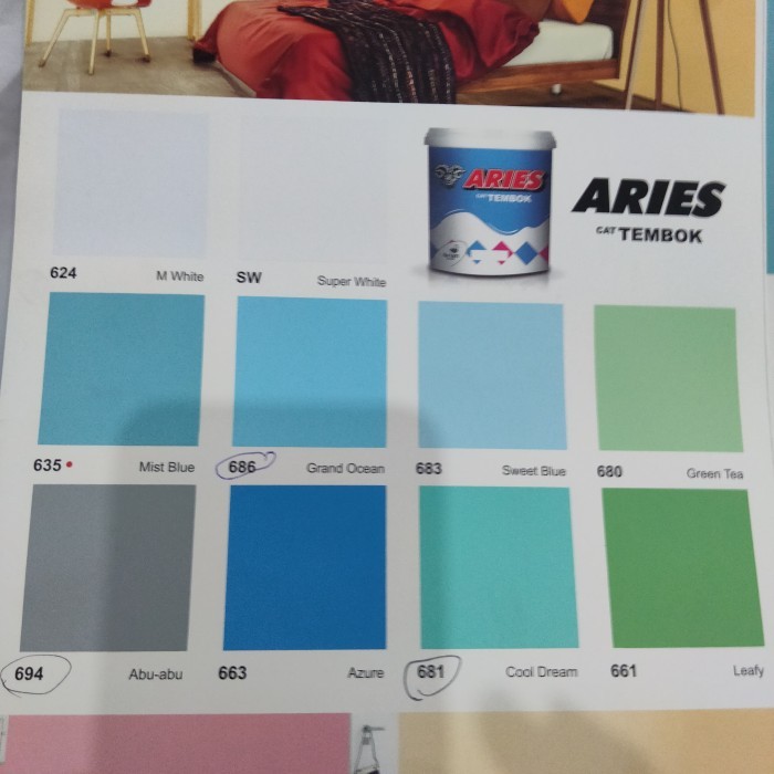 Cat Tembok Aries 5 Kg Warna By Avian