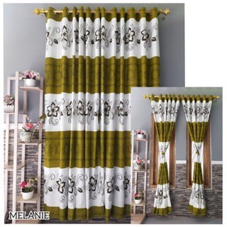 Harga Promo New Motif Gorden Smokring Gorden Jendela Gorden Pintu Motif New Bunga Tulip Green Tulip
