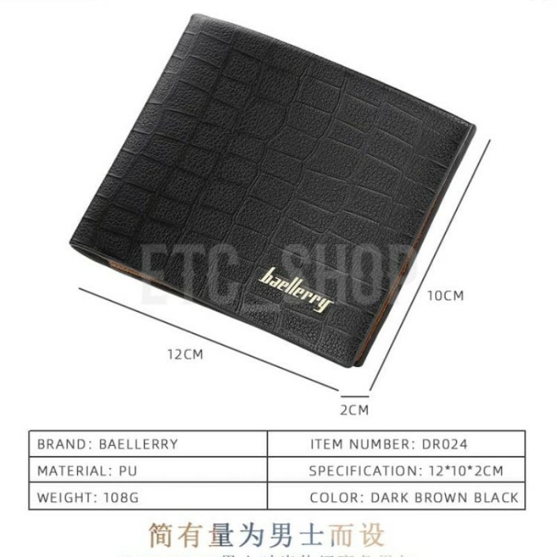 [ETC] Baellerry Original Dompet Pria Impor Exclusive Limited Edition Motif Kulit Buaya DR024