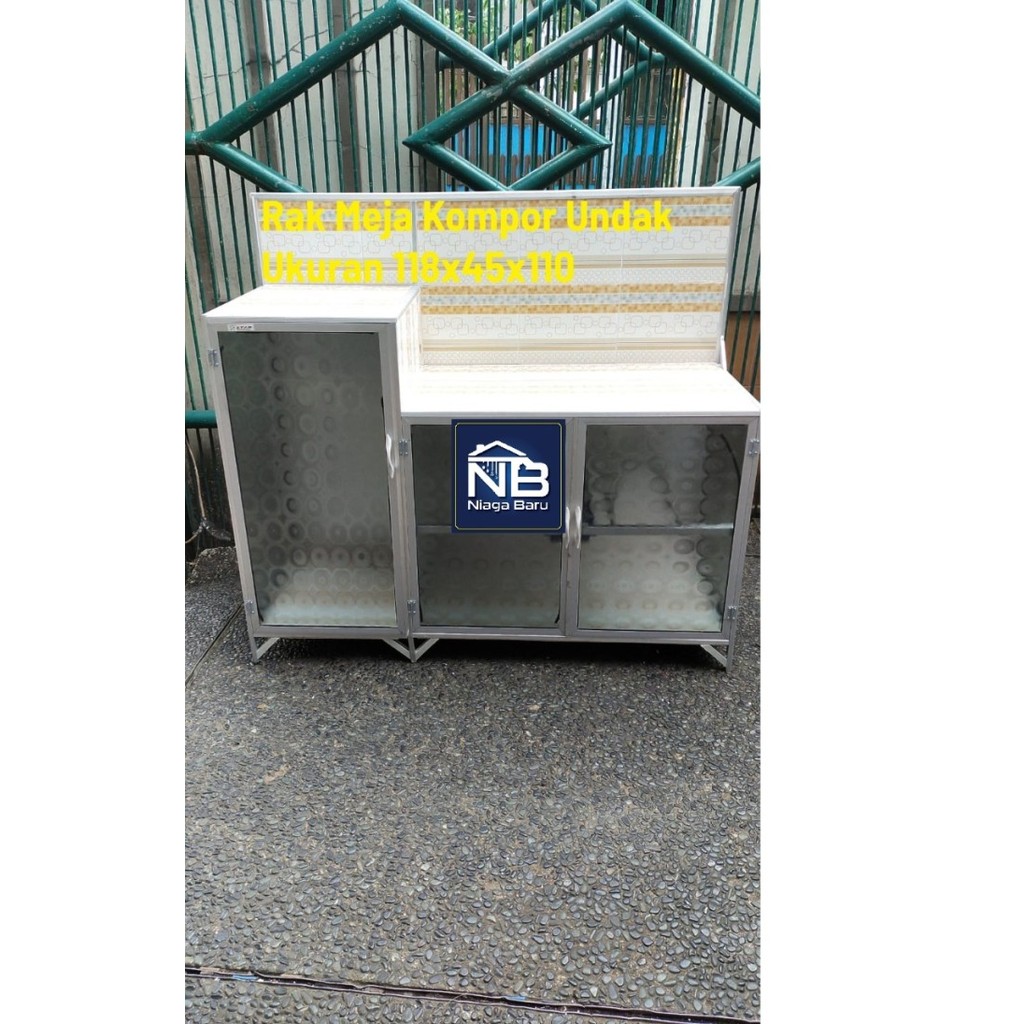 Rak Meja Kompor Undak 3 Pintu Bawah Keramik Khusus Bogor