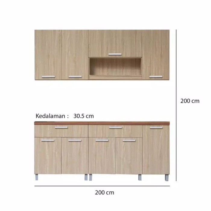 KITCHEN SET ATAS KITCHEN SET BAWAH RAK PIRING KITCHEN SET 3 PINTU