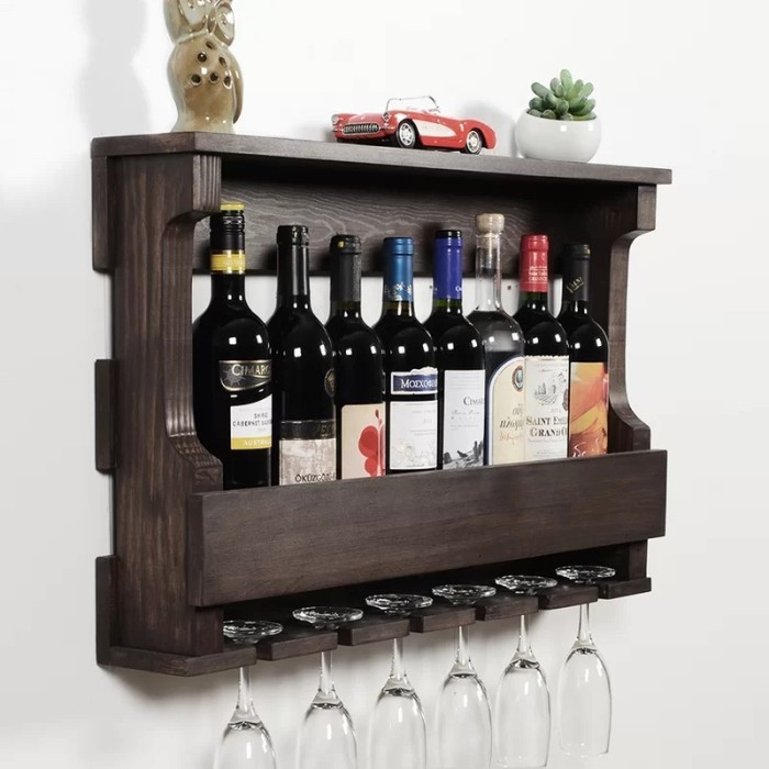 PROMO rak wine kayu