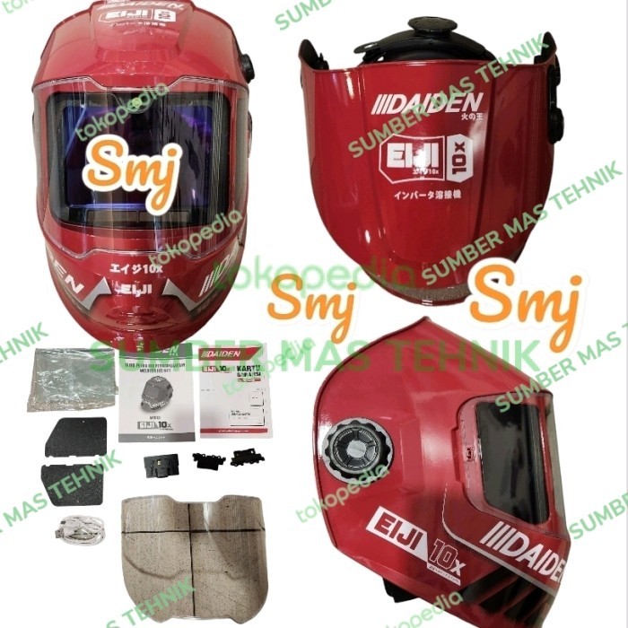 Helm las daiden eiji 10x kedok las daiden eiji 10x auto darknes helmet