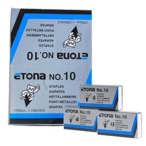

1 PAK Isi Stapler Staples Etona No. 10 Isi 20 Box
