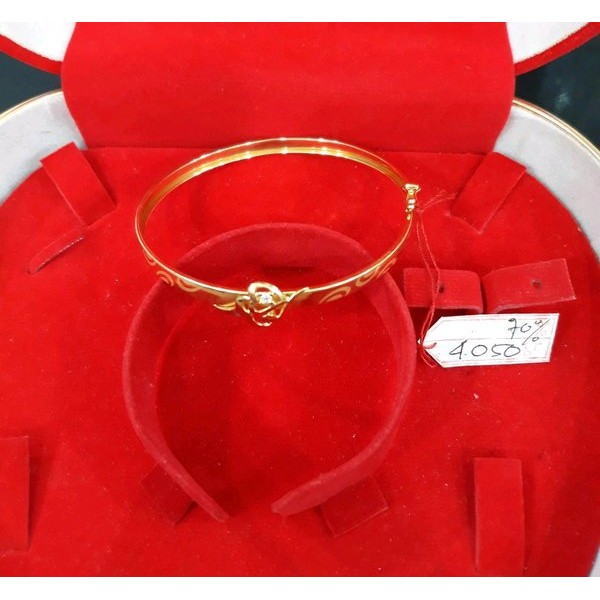 GELANG PERHIASAN EMAS KUNING PERMATA MODEL ANTIK FASHION WANITA AKSESORIS GOLD NEW MODEL MEWAH ELEGA