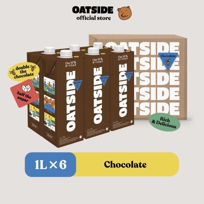 

TERLARIS TERLARIS TERLARIS OATSIDE OAT MILK CHOCOLATE 1L (6 PCS) SUSU OAT RASA COKELAT MURAH!!!