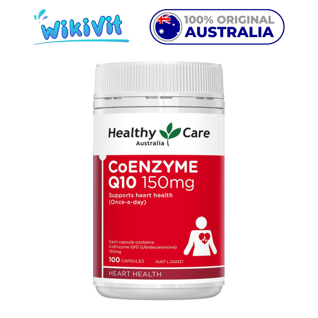 HEALTHY CARE CoEnzyme Q10 150mg 100 Capsules - ORIGINAL AUSTRALIA / Kapsul Co Enzyme Q 10 / CoQ10 Co