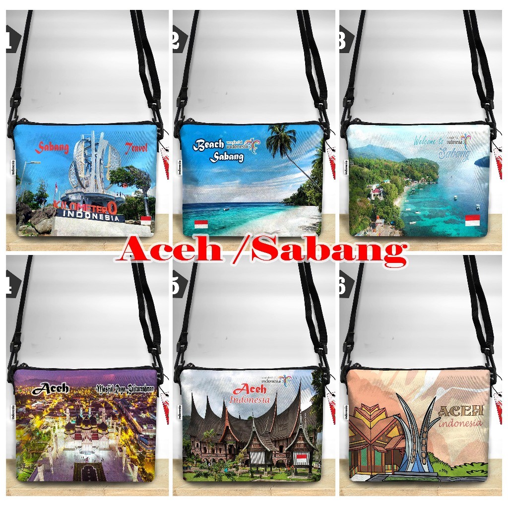 TAS Aceh / Sabang Tas Souvenir model selempang/sling bag