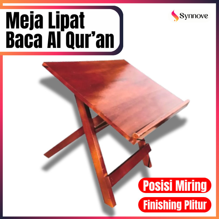 Meja Ngaji Kayu Jumbo Meja Lipat Miring Meja Rekal Al-Quran Meja Lipat Baca