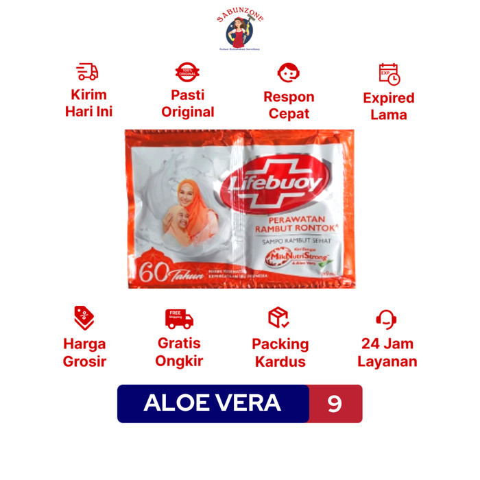 Shampoo Lifebuoy Anti Hair Fall 9 Ml Sachet Merah