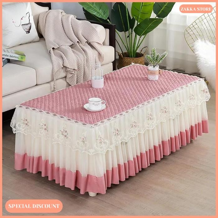 ZAKKA STORE COD TAPLAK MEJA PERSEGI PANJANG RENDA / TAPLAK MEJA MODERN RENDA / TAPLAK MEJA TAMU