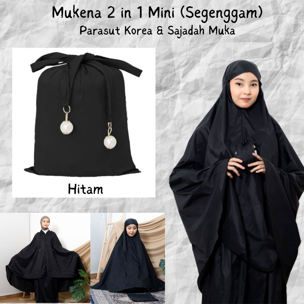 Arbifa Mukena Travel Parasut Korea Premium Free Sejadah