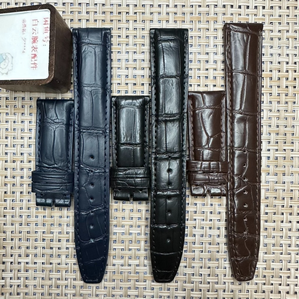 Cocok untuk IWC IWC Portugal Chronograph Portugal Seven Tali Kulit Buaya 20/22 |Ti7WVFmc|