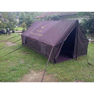 Soniaa_ Tenda Pramuka D300 Standart Tni 3X4 Fullset(Alas,Tiang,Tali,Pasak)