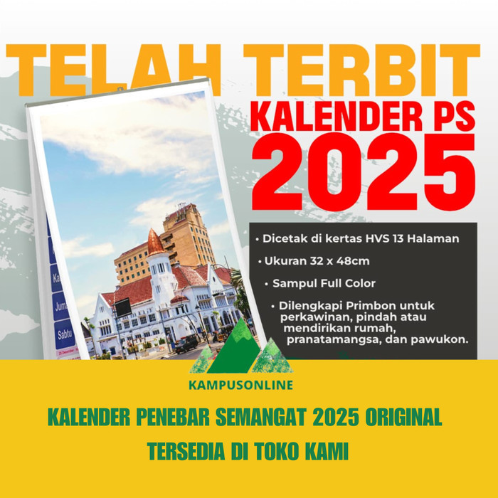 Sale Kalender Penebar Semangat 2025 - Kalender Primbon Jawa Terlengkap