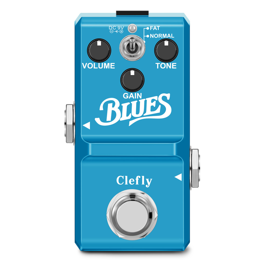 Clefly Super Mini Nano Blues Mood Overdrive Guitar Effect Pedal Blues Style 2 Modes Normal/Fat True 