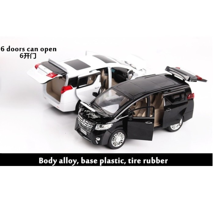 Toyota Alphard 1:24 Diecast Mobil XLG Besi Alloy Miniatur Pajangan