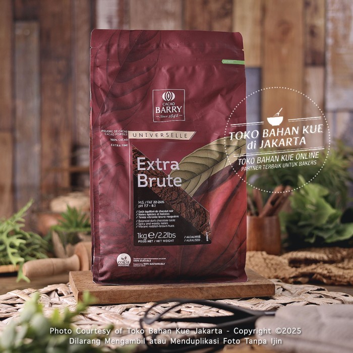 

Cacao Barry - Extra Brute Pure Cocoa Powder 1kg Cokelat Bubuk Coklat