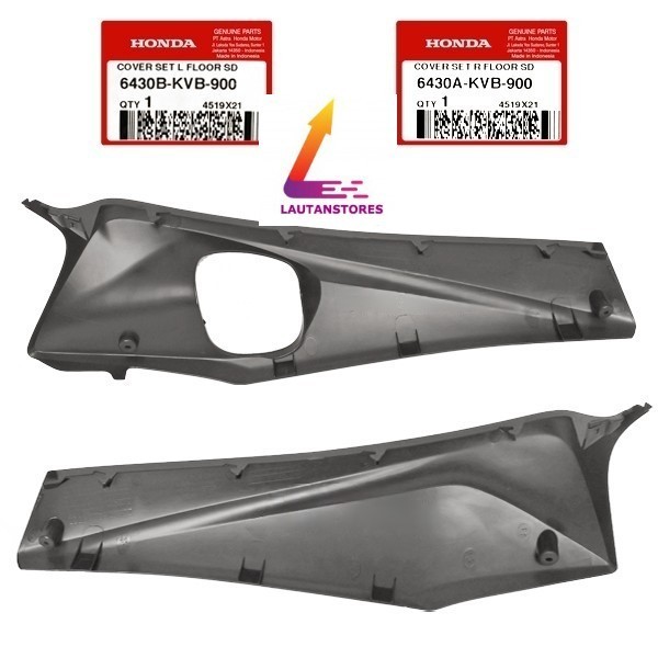 6430A-Kvb-900 6430B-Kvb-900 Cover Lantai Kanan Kiri Vario 110 Cw Karbu Barang Langka