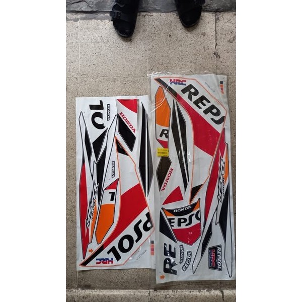 Original Impor Malaysia Blade Wave Dash 110 Repsol Nos Striping Stiker Full Set Bodi Livery Lis Body