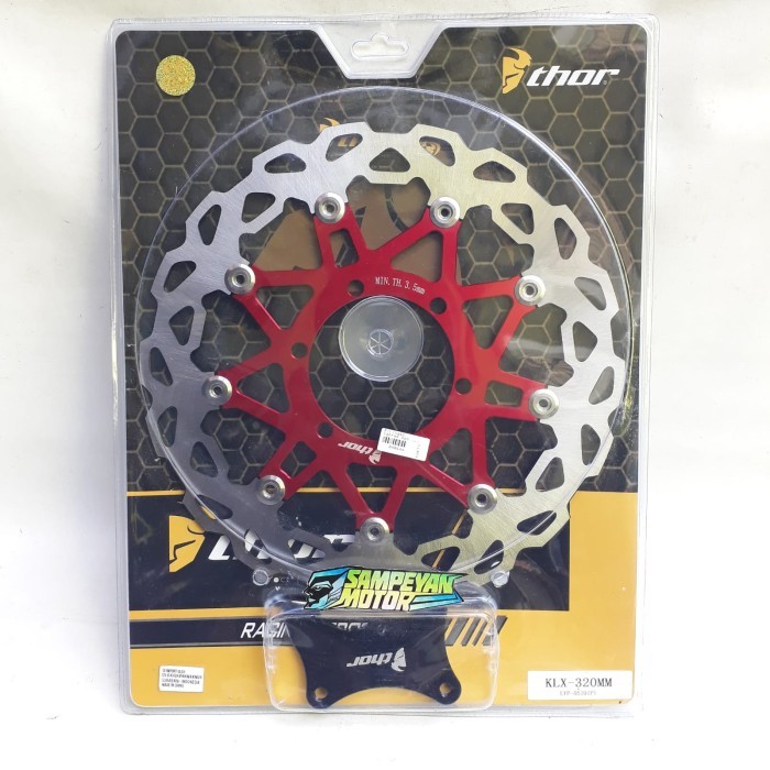 Disc Piringan Cakram Depan Kawasaki Klx 150 320Mm Folating Merah Thor Barang Langka