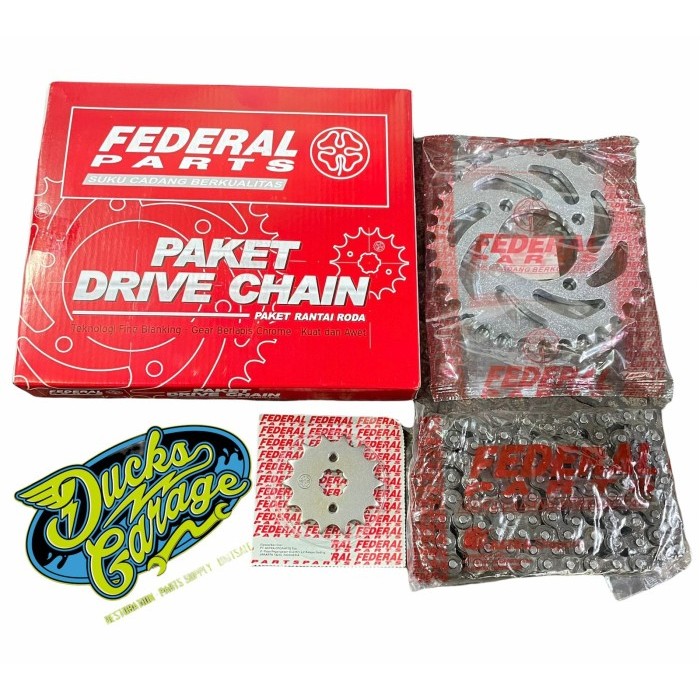Gear Set Gear Depan Gear Belakang Set Rantai Suzuki Rc80 Rc100 Smash Barang Langka