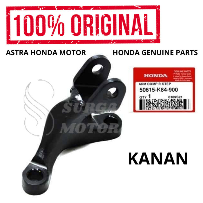 Dudukan Foot Step Depan Kanan Crf 150 L K84 Original Honda Ahm 50615-K84-900  Arm Comp Right Footste