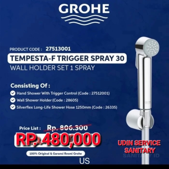 GROHE 27513001 TEMPESTA-F JET SHOWER CROME
