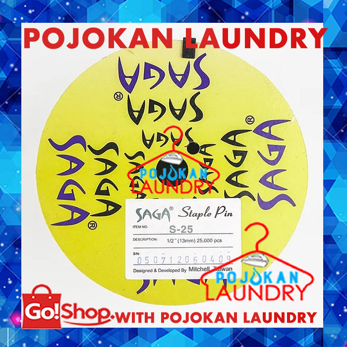 Saga Roll/Saga Pin/Saga S 25/Staple Pin SAGA S 25/Top Pin Untuk Bandrol Merek / Harga /Price Tag