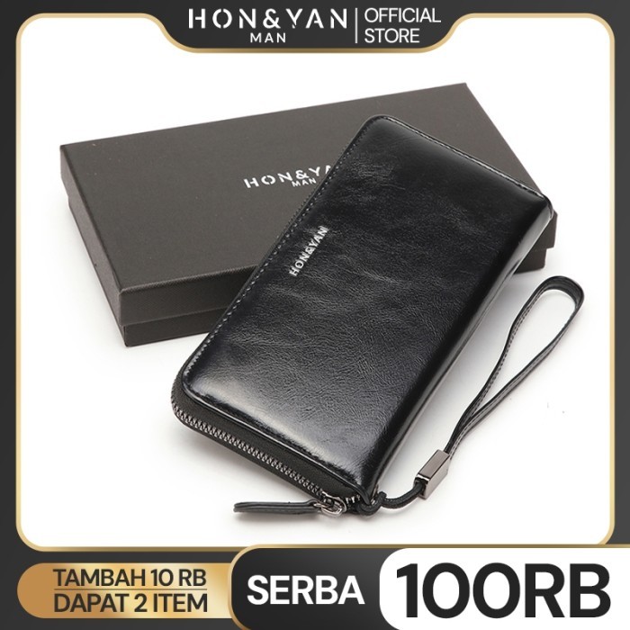 

TERLARIS HONYAN MAN DOMPET PRIA PANJANG RESLETING BAHAN KULIT PU PREMIUM IMPORT - JASON LONG WALLET