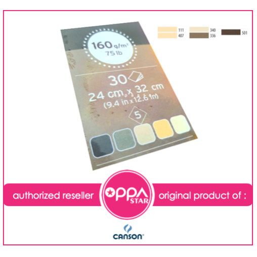 

Canson Mi-Teintes 160G 24X32 30S #144 - Kertas Gambar Watercolor Best Quality