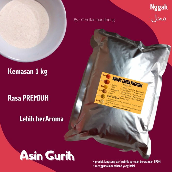 

TERLARIS! BUMBU TABUR PREMIUM RASA ASIN GURIH KEMASAN 1 KG