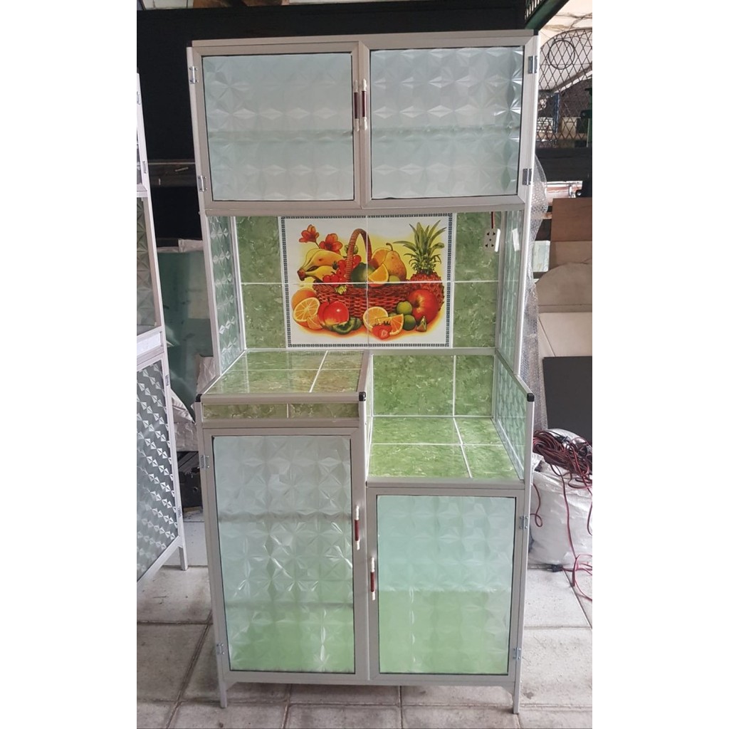 Rak Piring / Lemari Piring Aluminium 2 Pintu